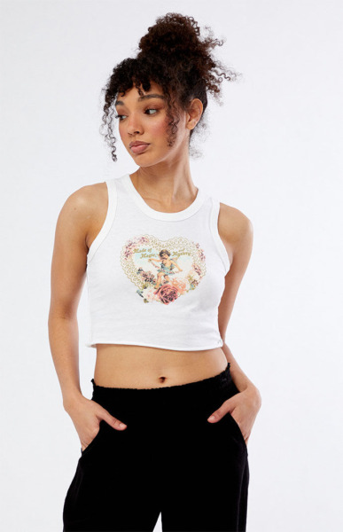 Pacsun - Ladies Tank Top in White by Ps / La GOOFASH