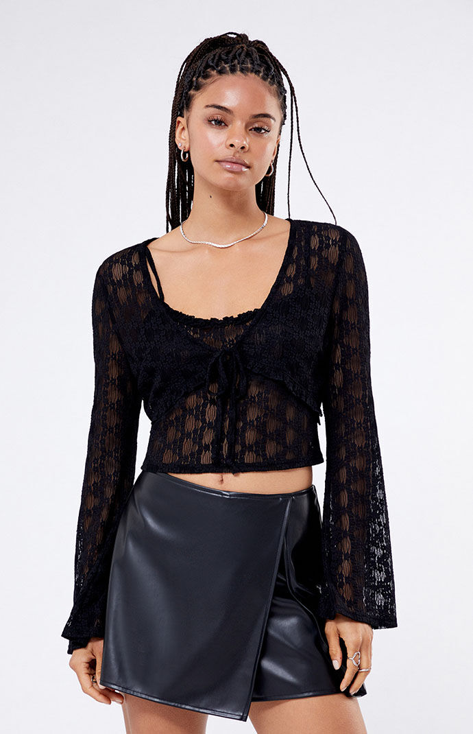 Pacsun - Lady Cardigan Black from Kendall & Kylie GOOFASH