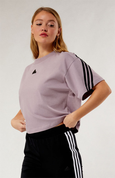 Pacsun Lavender T-Shirt Adidas Ladies GOOFASH