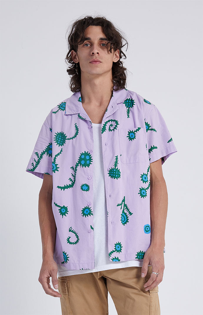 Pacsun Man Shirt in Purple from Obey GOOFASH