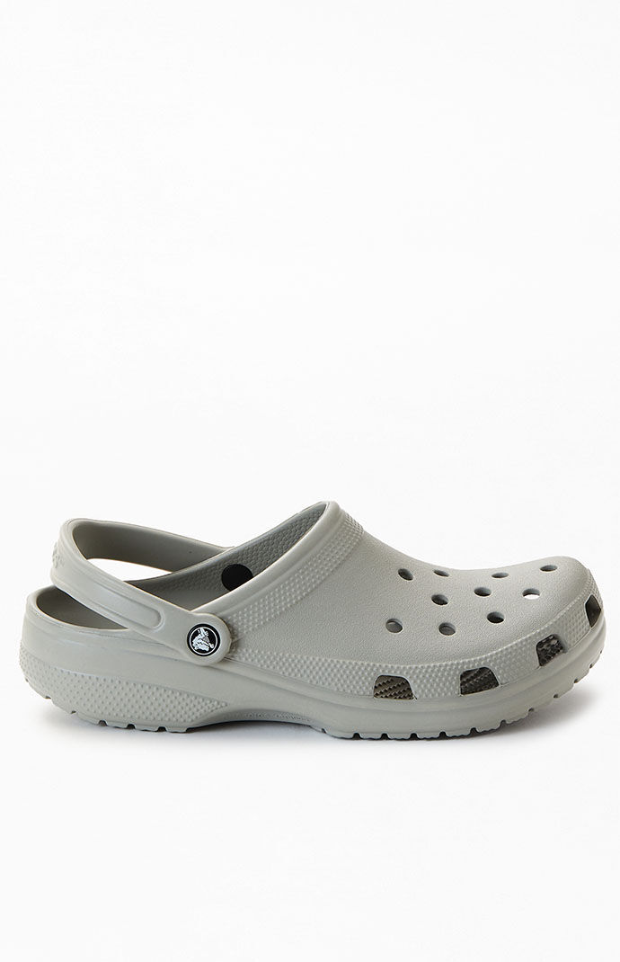Pacsun - Mens Clogs in Grey Crocs GOOFASH