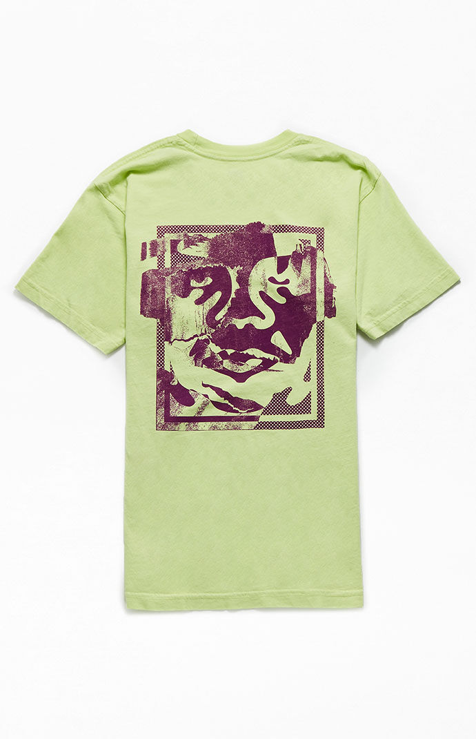 Pacsun - Mens Green T-Shirt from Obey GOOFASH