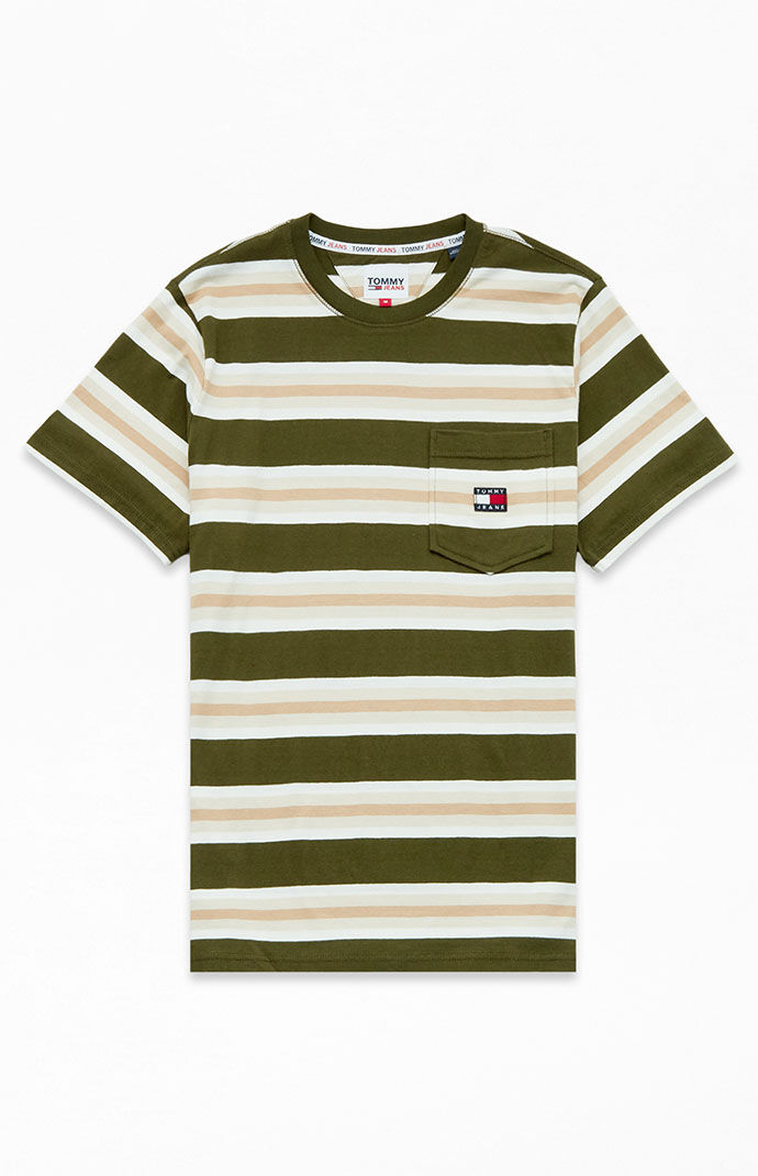 Pacsun Men's T-Shirt Green from Tommy Hilfiger GOOFASH