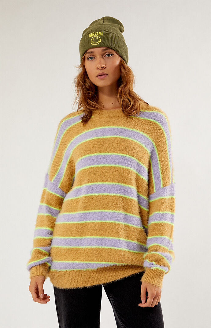 Pacsun - Striped Ladies Sweater Rvca GOOFASH