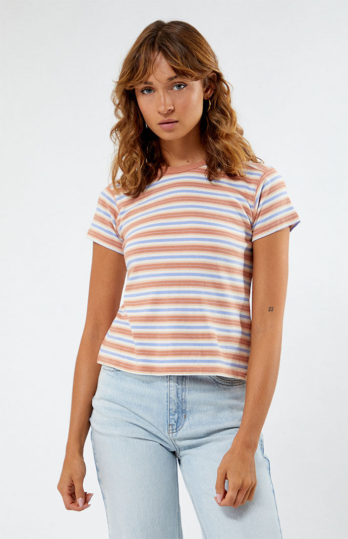 Pacsun Striped Womens T-Shirt Billabong GOOFASH
