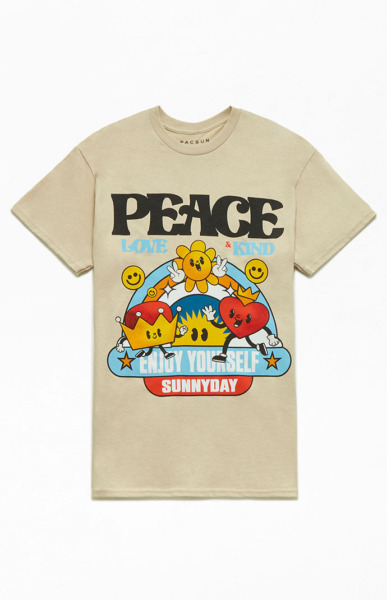 Pacsun - T-Shirt Beige GOOFASH