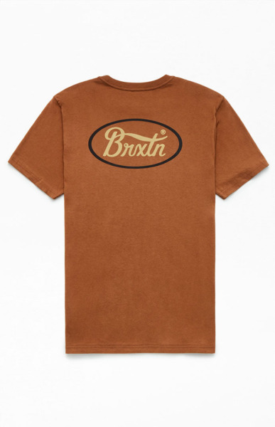 Pacsun T-Shirt in Brown by Brixton GOOFASH