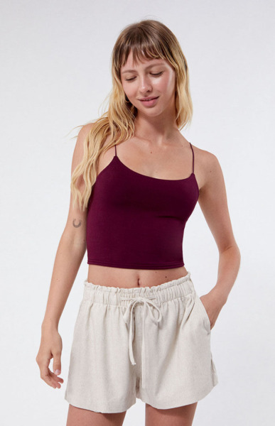 Pacsun Top Burgundy for Women by Ps Basics GOOFASH