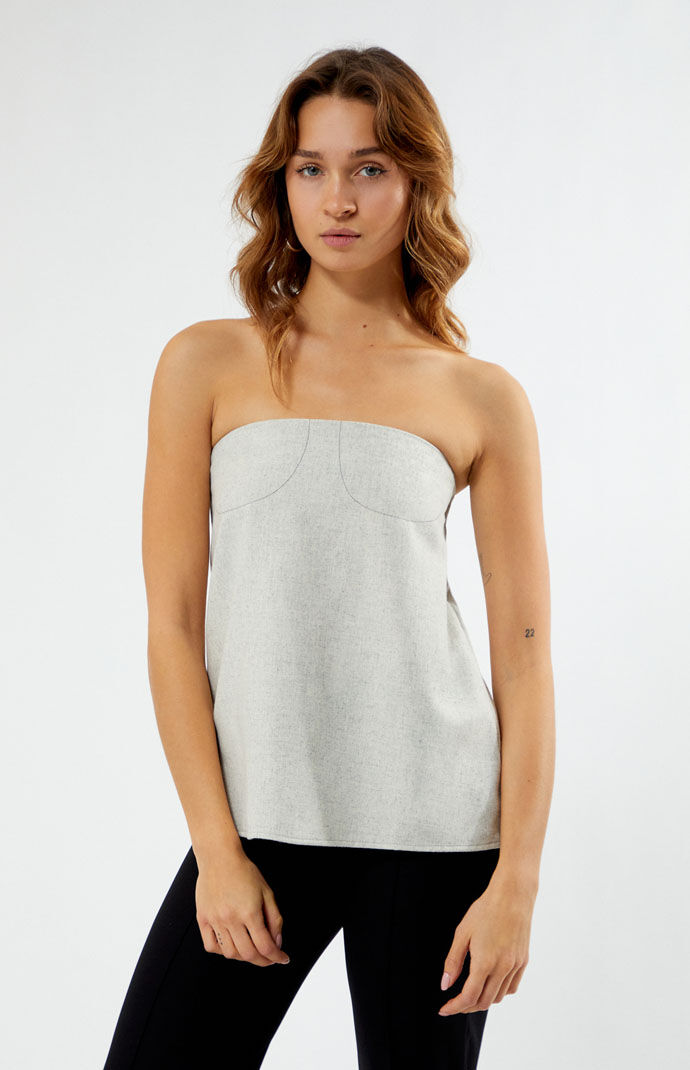Pacsun Women's Top Grey from Weworewhat GOOFASH
