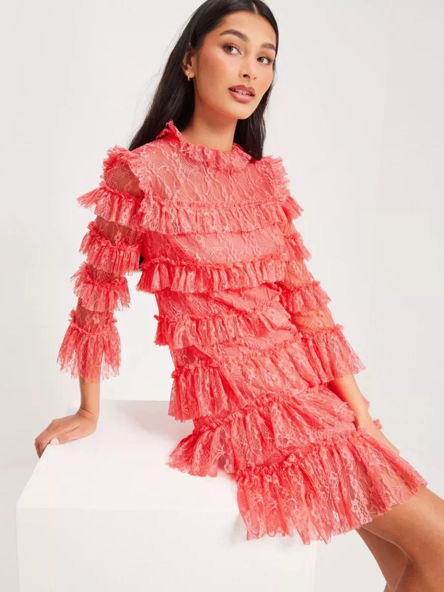 Party Dress Coral by Malina Nelly Woman GOOFASH