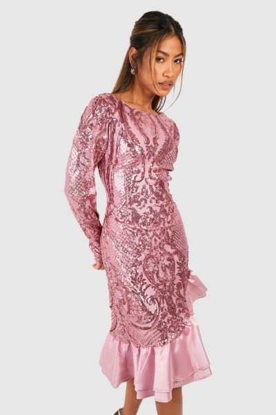 Party Dress Pink - Boohoo - Woman GOOFASH