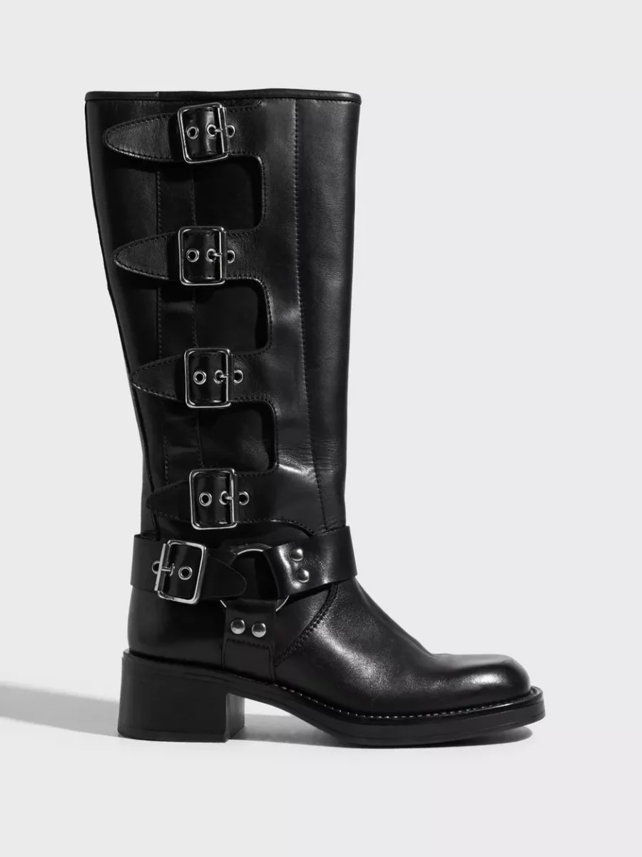 Pavement - Ladies Black Biker Boots from Nelly GOOFASH