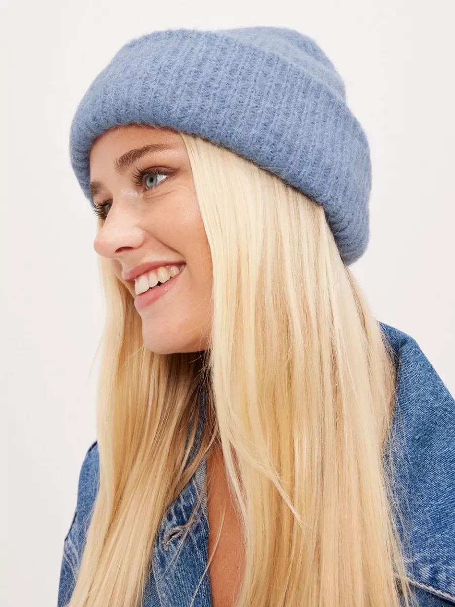 Pieces Ladies Blue Hat from Nelly GOOFASH