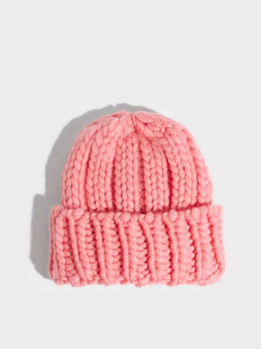 Pieces Ladies Pink Hat by Nelly GOOFASH