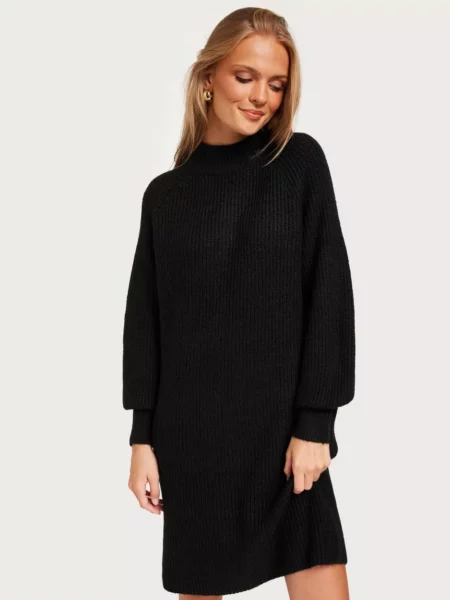 Pieces Lady Knitted Dress Black - Nelly GOOFASH