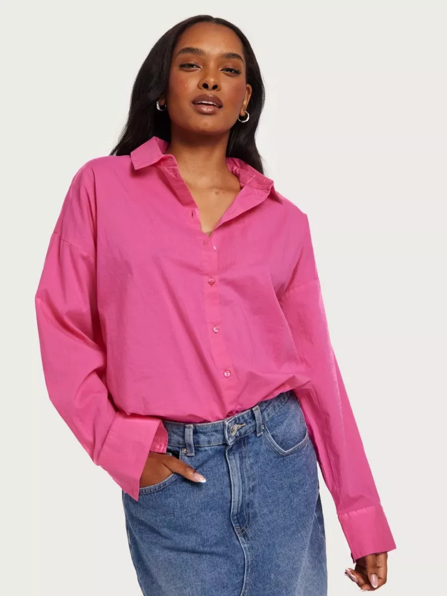 Pieces Pink Woman Shirt Nelly GOOFASH
