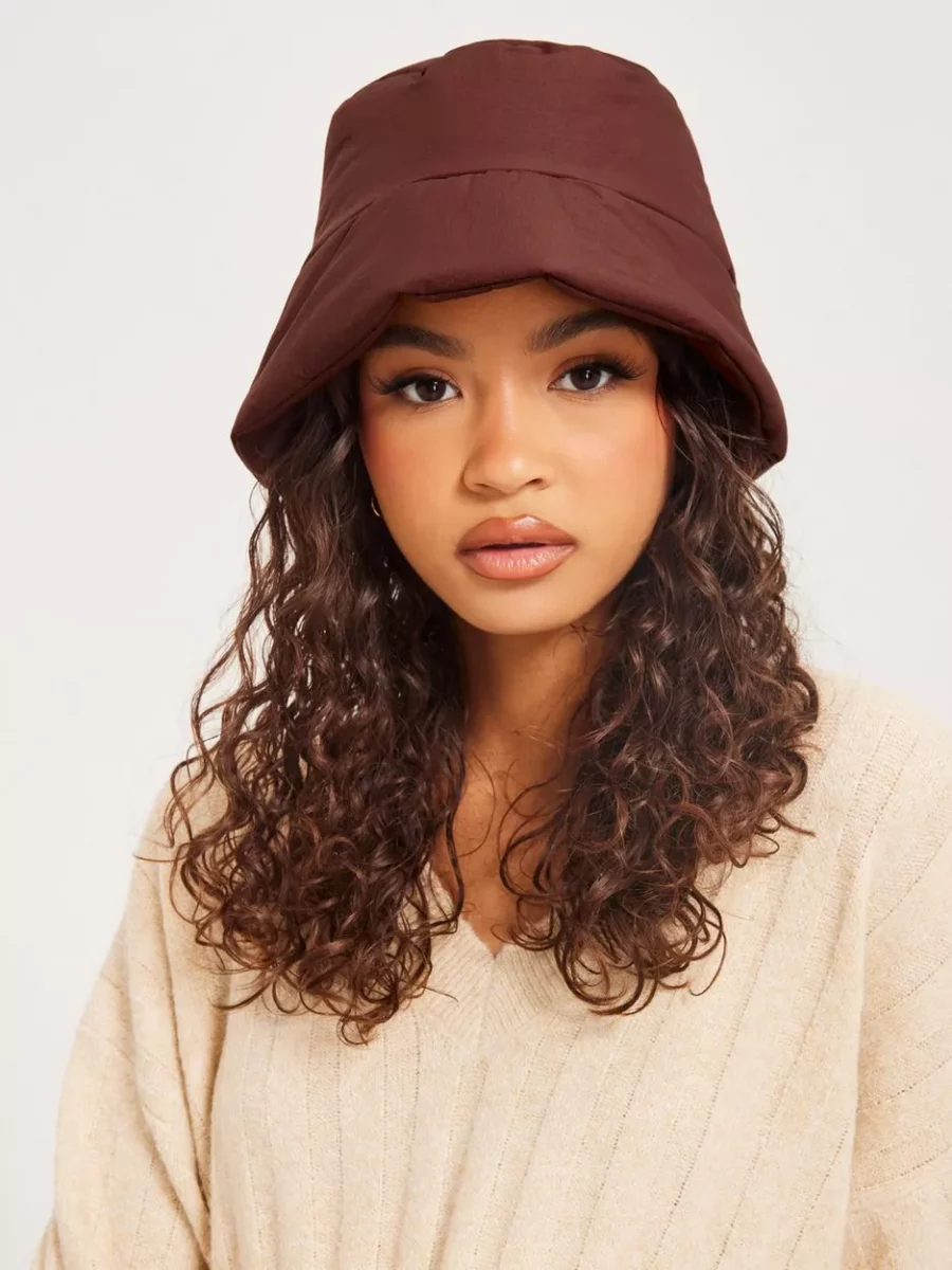 Pieces Womens Bucket Hat Coffee - Nelly GOOFASH