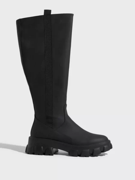 Pieces Womens Knee High Boots Black by Nelly GOOFASH