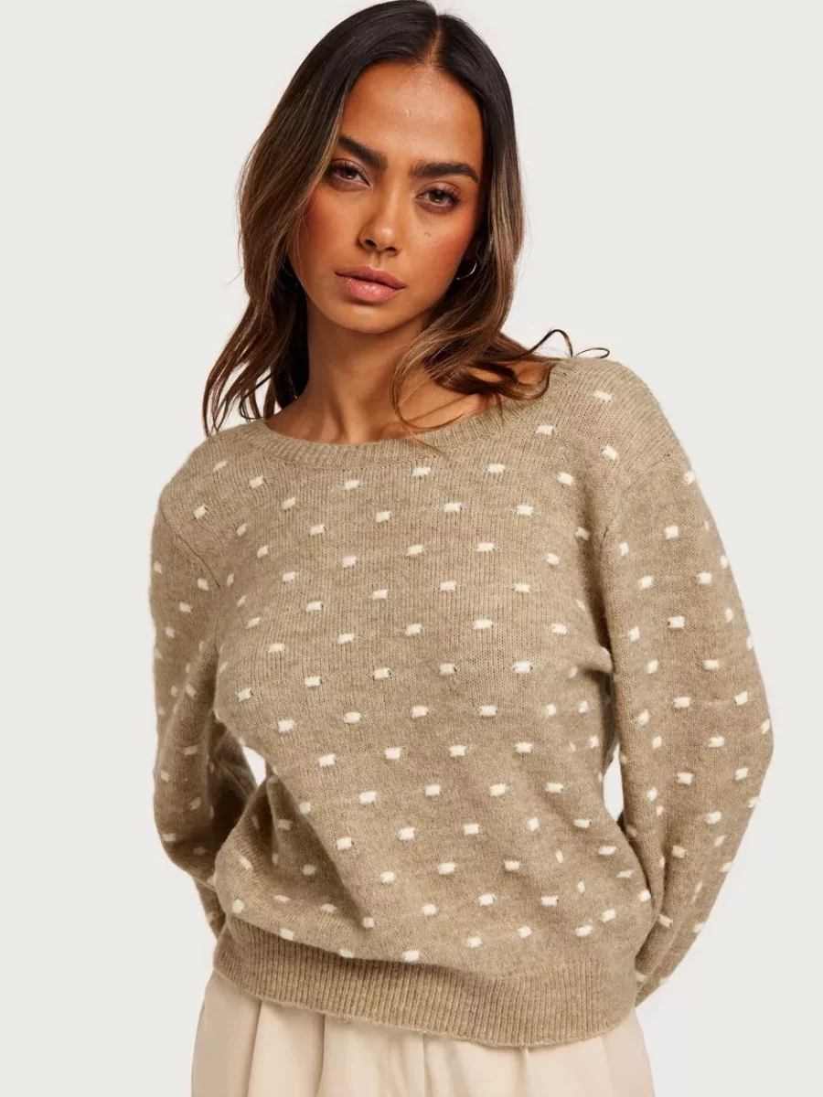 Pieces Women's Silver Knitted Sweater at Nelly GOOFASH