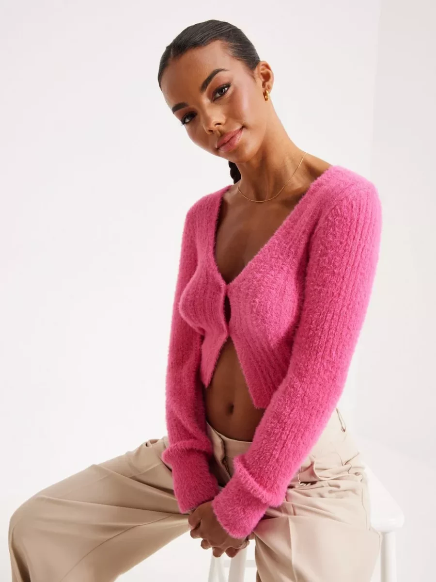 Pink Cardigan - Noisy May Woman - Nelly GOOFASH