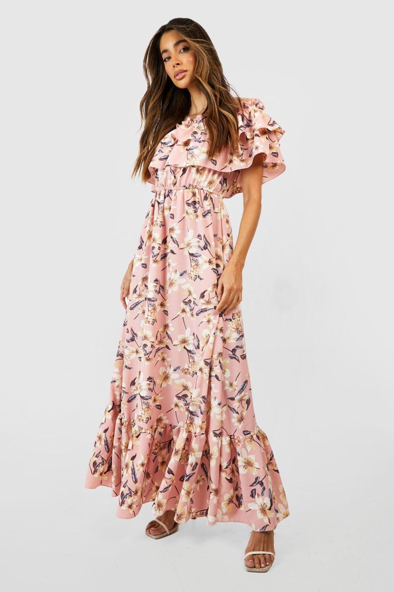 Pink Maxi Dress for Woman from Boohoo GOOFASH