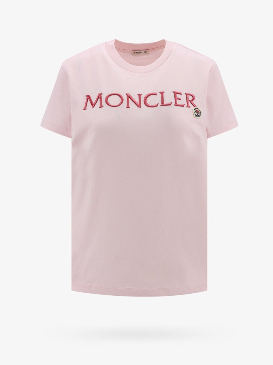Pink T-Shirt Moncler Woman - Nugnes GOOFASH