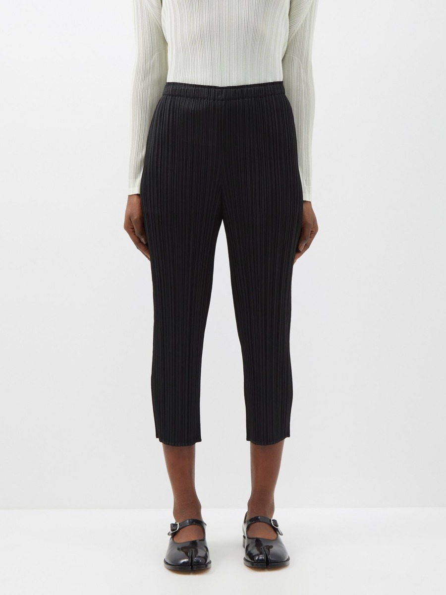 Pleats Please Issey Miyake - Women's Trousers in Black Matches Fashion GOOFASH