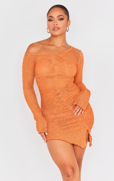 PrettyLittleThing - Bodycon Dress Brown for Woman GOOFASH