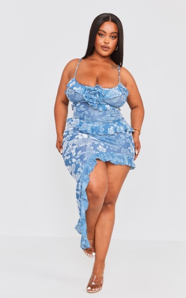PrettyLittleThing - Bodycon Dress in Blue for Woman GOOFASH
