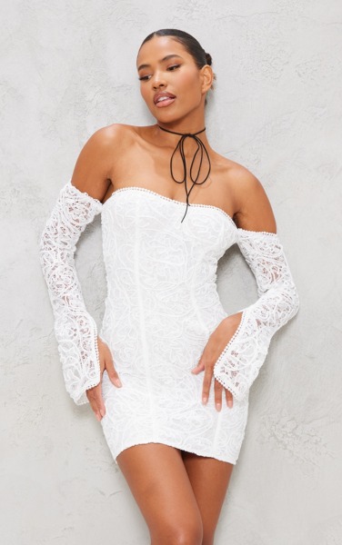 PrettyLittleThing Bodycon Dress in White for Woman GOOFASH
