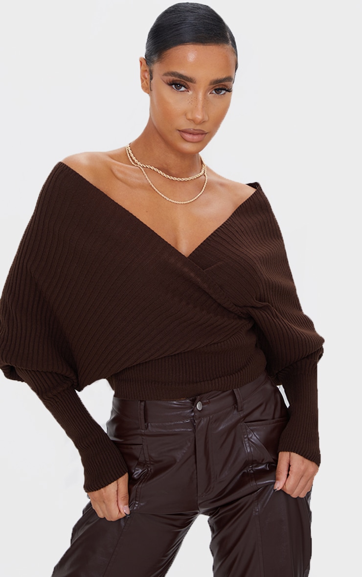PrettyLittleThing Chocolate Women's Sweater GOOFASH