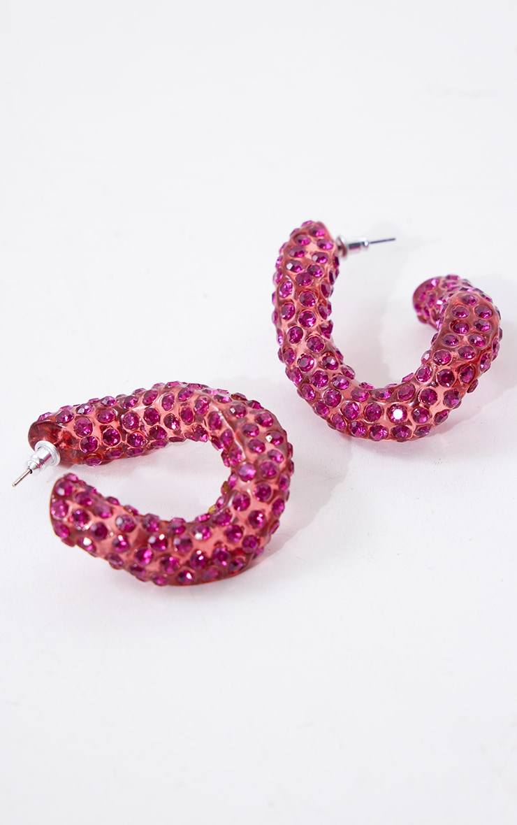 PrettyLittleThing - Earrings Pink Woman GOOFASH