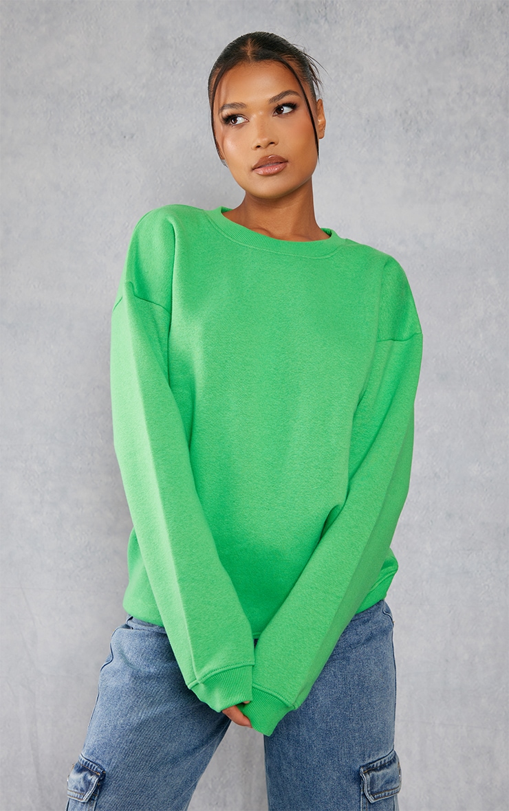 PrettyLittleThing - Green Ladies Sweatshirt GOOFASH