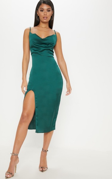 PrettyLittleThing - Green - Midi Dress - Woman GOOFASH