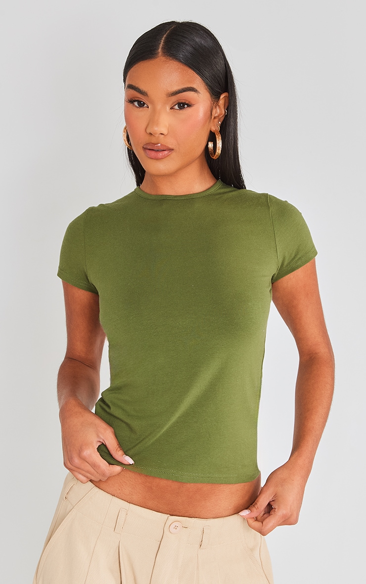 PrettyLittleThing Green T-Shirt GOOFASH
