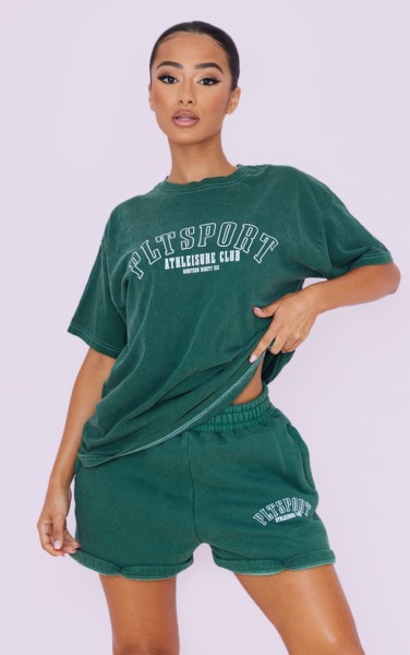 PrettyLittleThing - Green T-Shirt - Woman GOOFASH