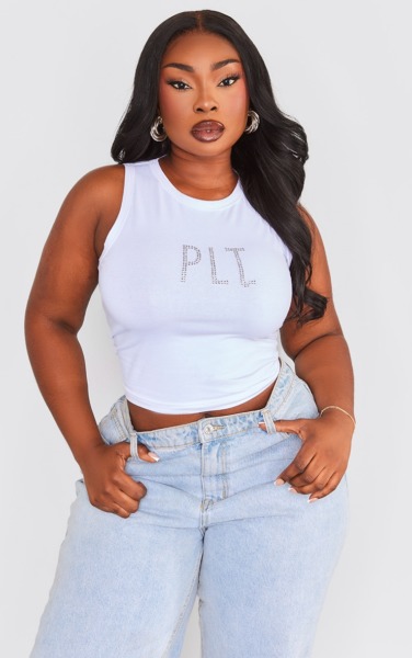 PrettyLittleThing Lady Top in White GOOFASH