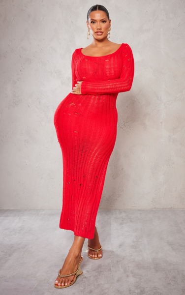 PrettyLittleThing Maxi Dress in Red for Woman GOOFASH