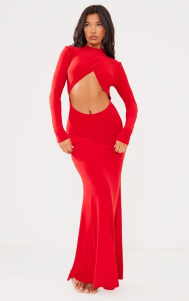 PrettyLittleThing - Red - Maxi Dress - Woman GOOFASH