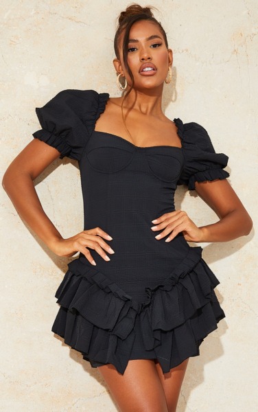 PrettyLittleThing - Woman Bodycon Dress - Black GOOFASH