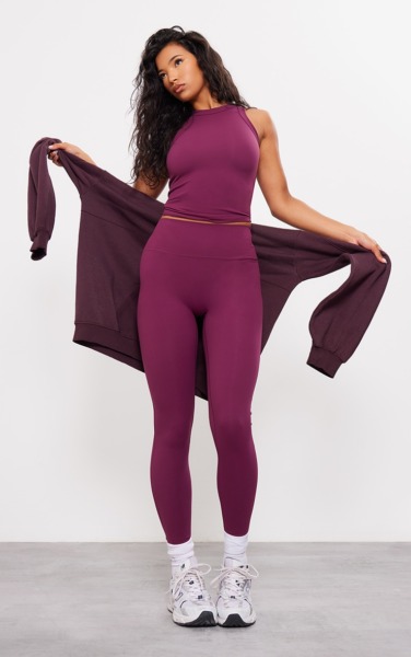 PrettyLittleThing - Woman Leggings in Purple GOOFASH