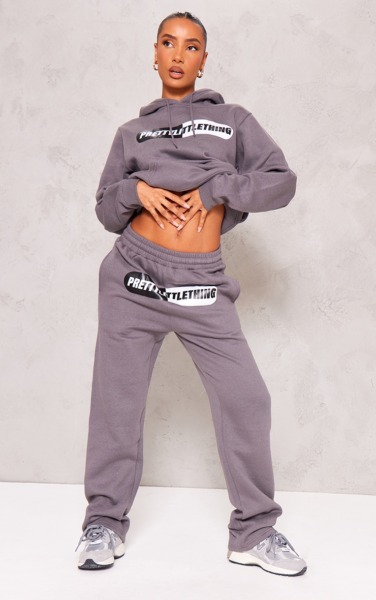 PrettyLittleThing - Woman Sweatpants Grey GOOFASH