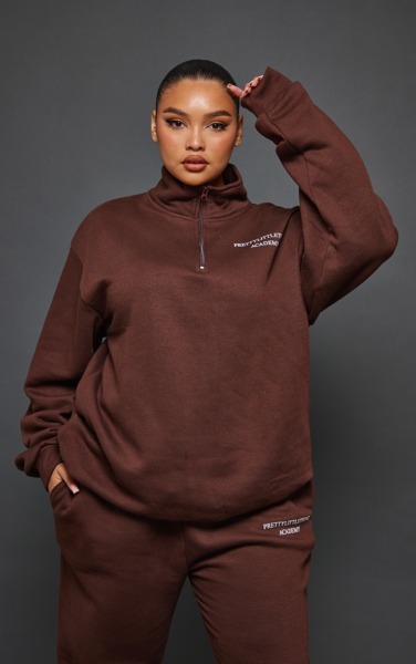 PrettyLittleThing - Women Sweatshirt in Chocolate GOOFASH