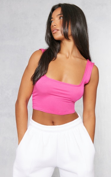 PrettyLittleThing - Women's Cropped Tank Top Pink GOOFASH