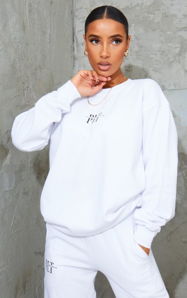 PrettyLittleThing - Womens Sweater in White GOOFASH