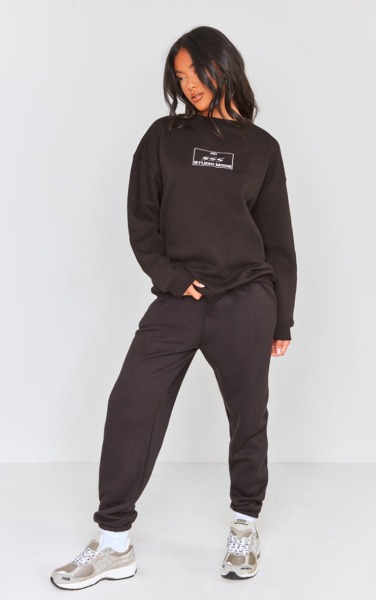 PrettyLittleThing Women's Sweatshirt Black GOOFASH