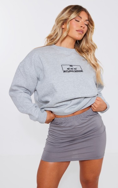 PrettyLittleThing Women's Sweatshirt Grey GOOFASH