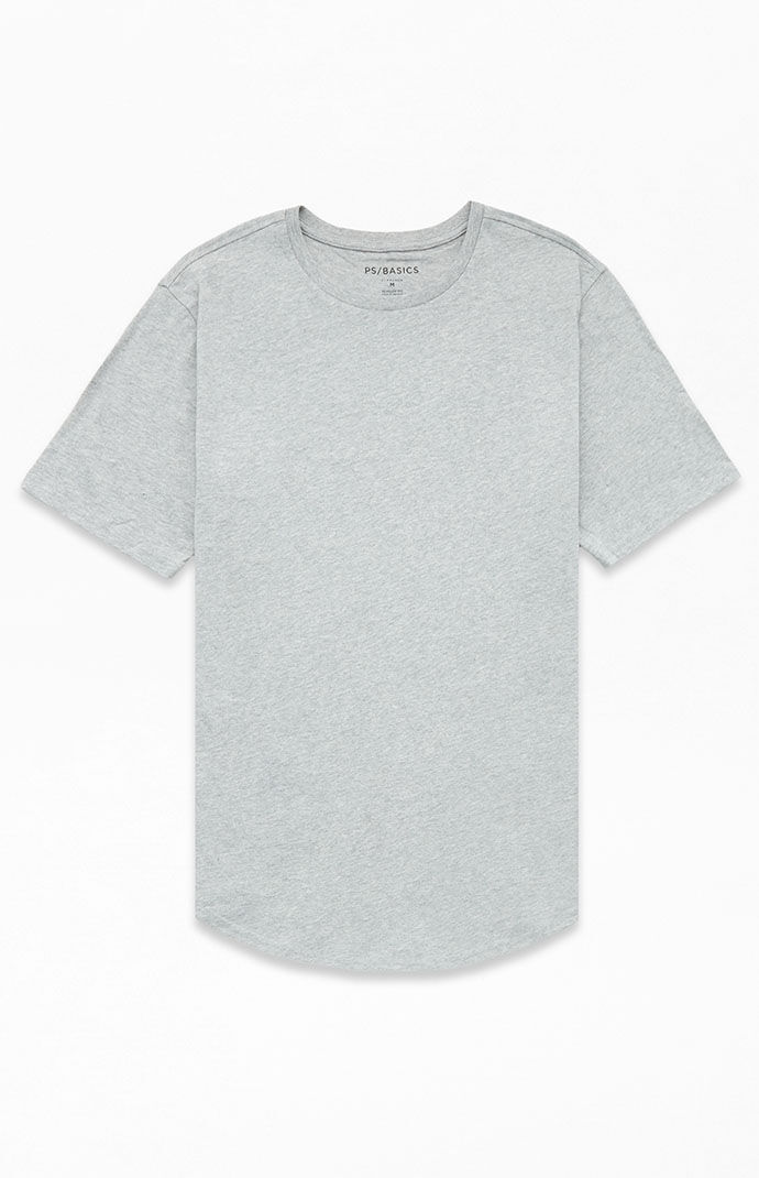 Ps Basics Grey T-Shirt by Pacsun GOOFASH
