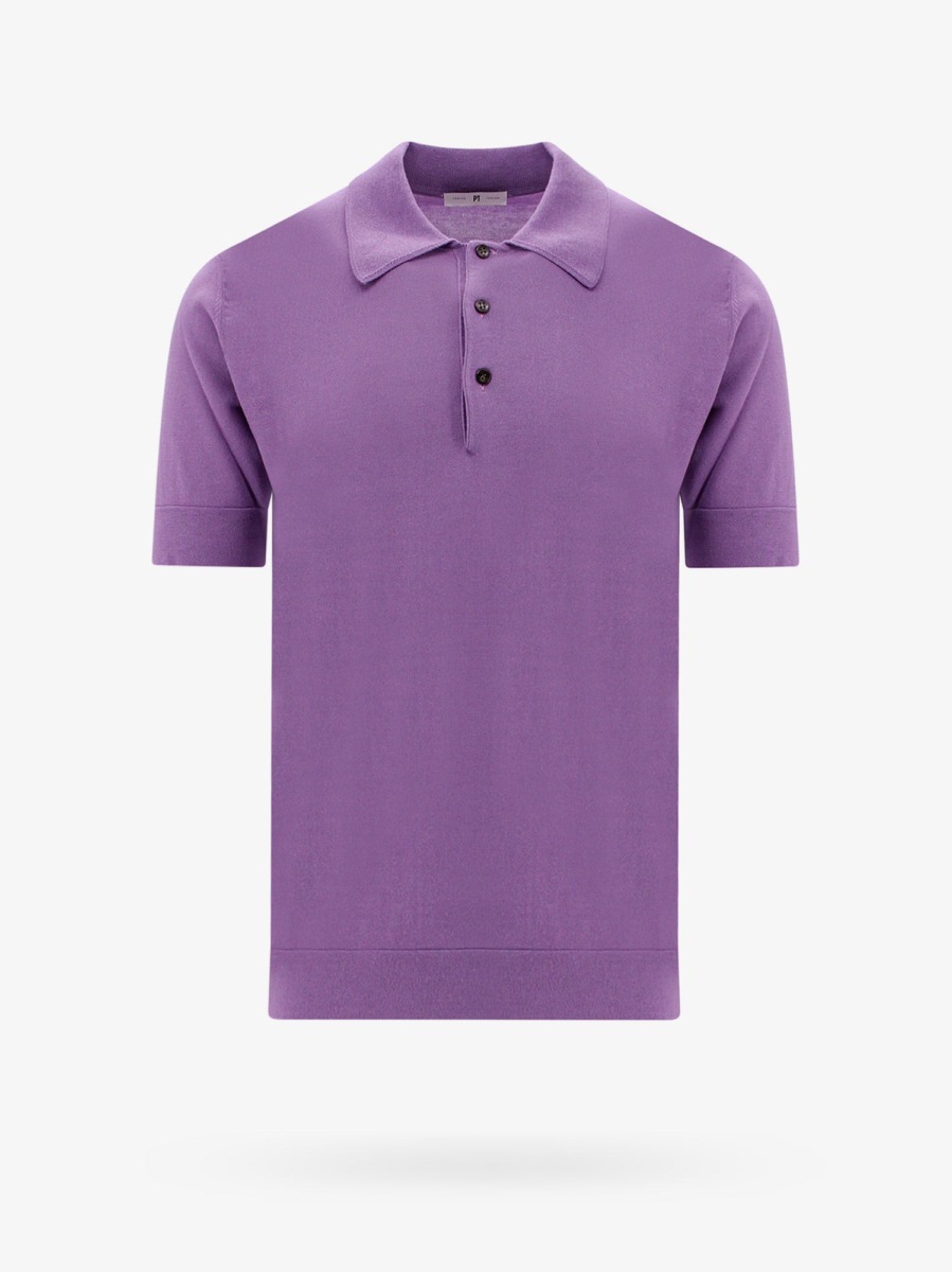 Pt Torino Men Poloshirt in Purple from Nugnes GOOFASH
