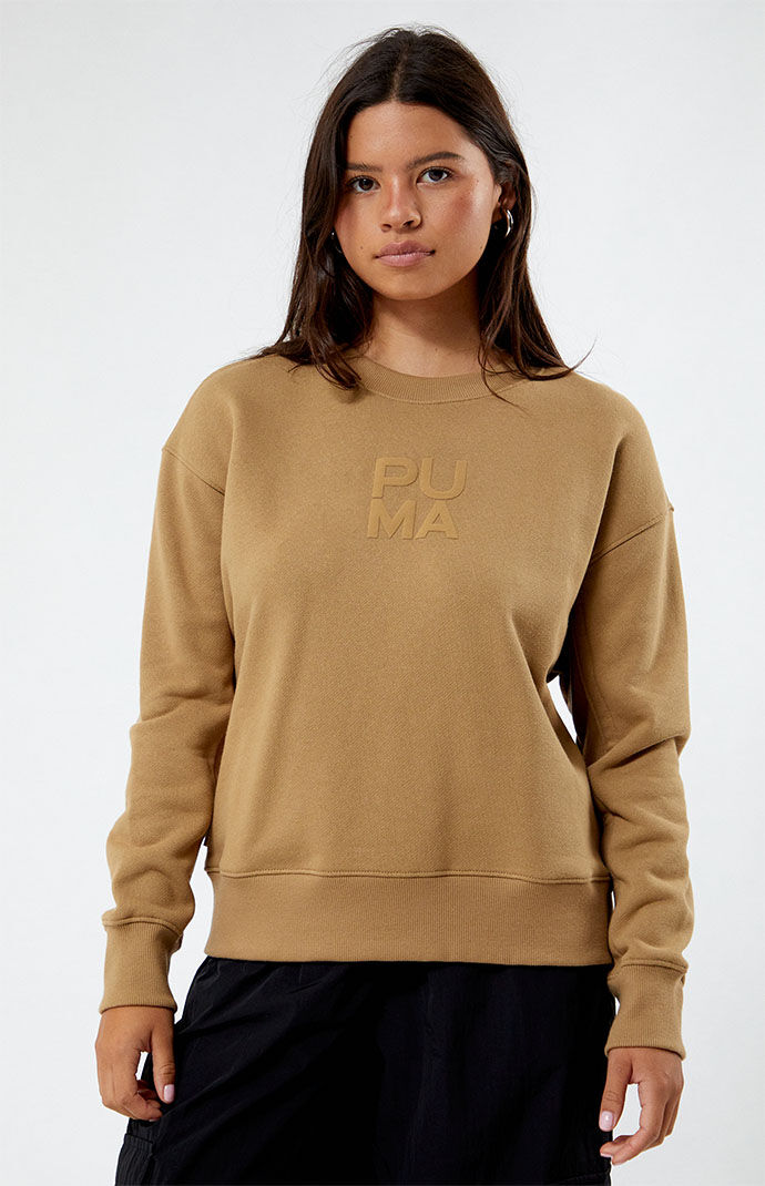 Puma Women Sweatshirt in Beige Pacsun GOOFASH